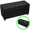 Image de vidaXL Pouf de rangement Cuir synthétique Noir