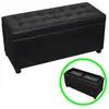 Image de Vidaxl pouf de rangement cuir synthétique noir 242407