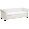 Image de Canapé Chesterfield À 3 Places Cuir Synthétique Blanc Vidaxl