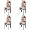 Image de Chaises À Manger Lot De 4 Multicolore Tissu Vidaxl