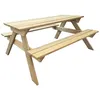Image de Table De Pique-nique 150 X 135 X 71,5 Cm Bois Vidaxl