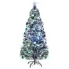 Image de Arbre De Noël Pré-éclairé Avec Support Et Led 180 Cm Fibre Optique Vidaxl