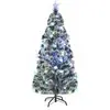 Image de Arbre De Noël Pré-éclairé Avec Support Et Led 210 Cm Fibre Optique Vidaxl