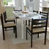 Image de vidaXL 6x Chaise de Salle à Manger Bois Carré Marron Chaises à Manger Cuisine 272091