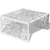 Image de vidaXL Table basse argentée Design géométrique Aluminium 242328