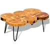 Image de Table Basse 35 Cm 6 Troncs Bois Vidaxl