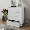 Image de Buffet Avec 4 Tiroirs 60x30,5x71 Cm Blanc Vidaxl