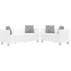 Image de vidaXL Jeu de canapé à 2 places et à 3 places Cuir synthétique Blanc