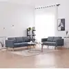 Image de Ensemble De Canapés À 2 Places Et À 3 Places Tissu Gris Foncé Vidaxl