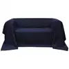 Image de Housse De Canapé Micro-suède Bleu Marine 140x210 Cm Vidaxl