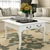 Image de Table Basse Avec 4 Tiroirs Blanc Vidaxl