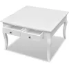 Image de vidaXL Table basse avec 4 tiroirs Blanc 242436