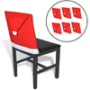 Image de Housses De Dossier De Chaise 6 Pcs Bonnet De Père Noël Vidaxl