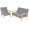 Image de vidaXL 2x Canapés Tissu Fauteuil Salon de Jardin Sofa Salle de Séjour Maison 272220