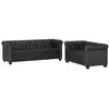 Image de Vidaxl canapé chesterfield à 2 places et à 3 places noir 272249