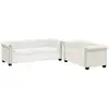 Image de Vidaxl canapé chesterfield à 2 places et à 3 places blanc 272250