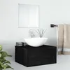 Image de Ensemble De Meubles Salle De Bain 2 Pcs Noir Bois D'ingénierie Vidaxl