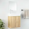 Image de Ensemble De Meubles Salle De Bain 2 Pcs Chêne Bois D'ingénierie Vidaxl