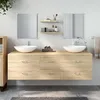 Image de vidaXL Ensemble de meubles salle de bain 5 pcs chêne bois dingénierie 242564