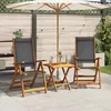 Image de vidaXL Chaises pliables de jardin 2 pcs Bois dacacia et textilène