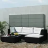 Image de Salon de jardin modulable en résine tressée - Noir - 70 x 70 cm