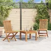 Image de vidaXL Chaises pliables de jardin 2 pcs Bois de teck solide