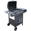 Image de Barbecue À Gaz 4 + 1 Zone De Cuisson Noir Vidaxl