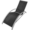Image de Chaise Longue Aluminium Noir Vidaxl
