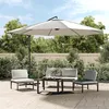Image de vidaXL Parasol de jardin en porte-à-faux 3 5 m blanc sable 42199