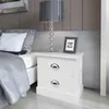 Image de vidaXL Table de chevet Blanc