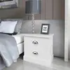 Image de Table De Chevet En Style Français 2 Pcs Blanc Vidaxl