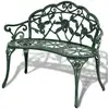 Image de Banc De Jardin 100 Cm Aluminium Coulé Vert Vidaxl