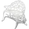 Image de Banc De Jardin 100 Cm Aluminium Coulé Blanc Vidaxl
