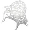 Image de vidaXL Banc de jardin 100 cm Aluminium coulé Blanc 42167