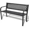 Image de Banc De Jardin 118 Cm Acier Noir Vidaxl