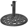 Image de Socle de parasol en fonte VIDAXL - 12 kg - 48 cm - Noir et vert - Diamètre 35/38/48 mm