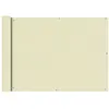 Image de Écran De Balcon En Tissu Oxford 75x600 Cm Crème Vidaxl