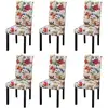 Image de Chaises À Manger Lot De 6 Multicolore Tissu Vidaxl