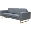 Image de vidaXL Canapé avec 3 places tissu gris clair 243185