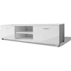 Image de vidaXL Meuble TV Blanc brillant 140x40 5x35 cm 243043