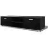 Image de Vidaxl meuble tv noir brillant 140x40,5x35 cm 243044