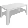 Image de Vidaxl table à manger 140x80x75 cm blanc 243056