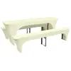 Image de Housse Pour Table De Pique-nique/bancs 3 Pièces Crème Vidaxl