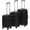 Image de vidaXL Ensemble de valises rigides 3 pcs Noir 455/55/66 cm