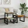 Image de Tables Gigognes 3 Pcs Bois De Récupération Massif Vidaxl