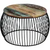 Image de Table Basse Ronde 68x37 Cm Bois De Récupération Massif Vidaxl