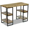 Image de Bureau En Bois De Manguier 110 X 50 X 76 Cm Vidaxl