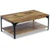 Image de Table Basse Bois De Manguier 100x60x38 Cm Vidaxl