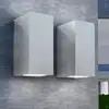 Image de Appliques Murales D'extérieur 2 Pcs Carré Vers Le Bas/haut Vidaxl