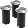 Image de vidaXL 3x Lampes LED Encastrable au Sol dExtérieur Rond Piscine Jardin Allée 42412